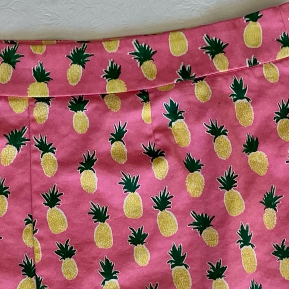 Cute! Side zip stretchy pineapple shorts 16 - Picture 6 of 6